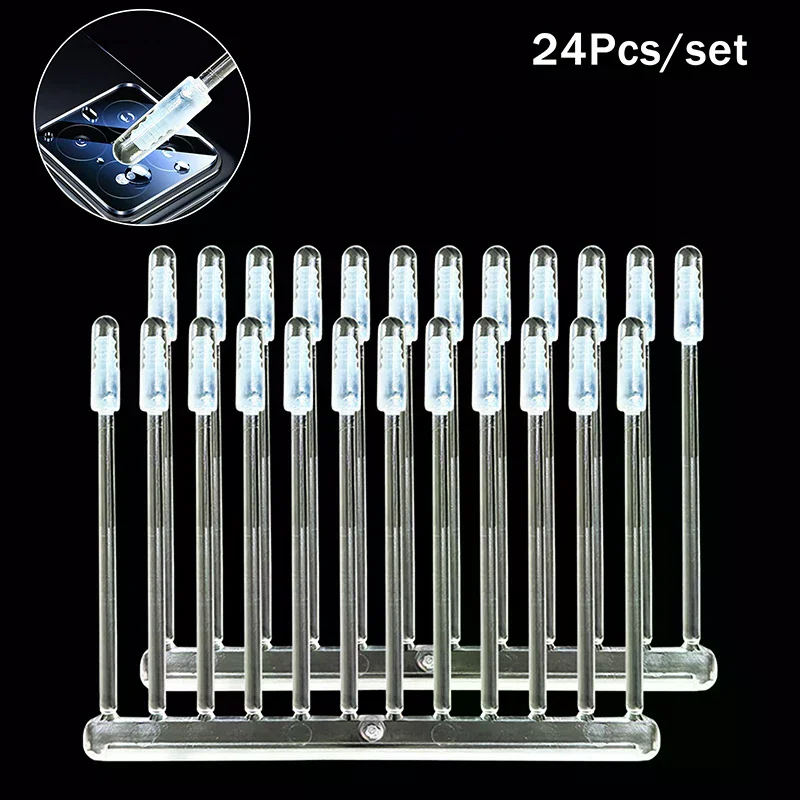 24 قطعة كاميرا الراتنج المحمولة عدسة نظافة الغبار إزالة بصمات الأصابع للهاتف أداة تنظيف عدسة الكاميرا