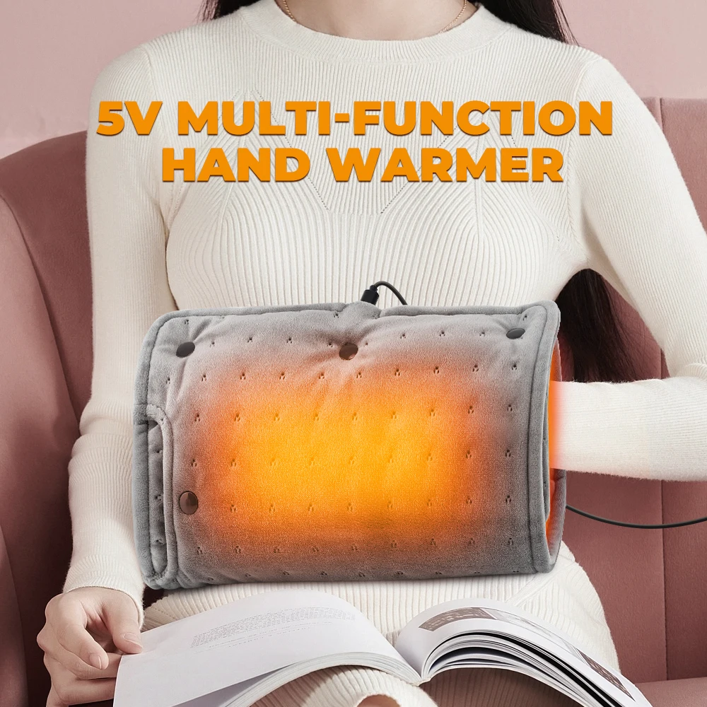 Electric Hand Massager Warmer Graphene Heating Pad Hand Warm Bag Waist Back Abdominal Hot Compress Washable Winter Heater