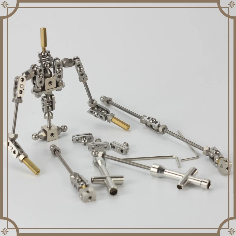 Pro3.0 Upgraded Professional Stop Motion Armature, Stainless Steel Flexible Wear-resistant Puppet Skeleton (Hands Not Included)