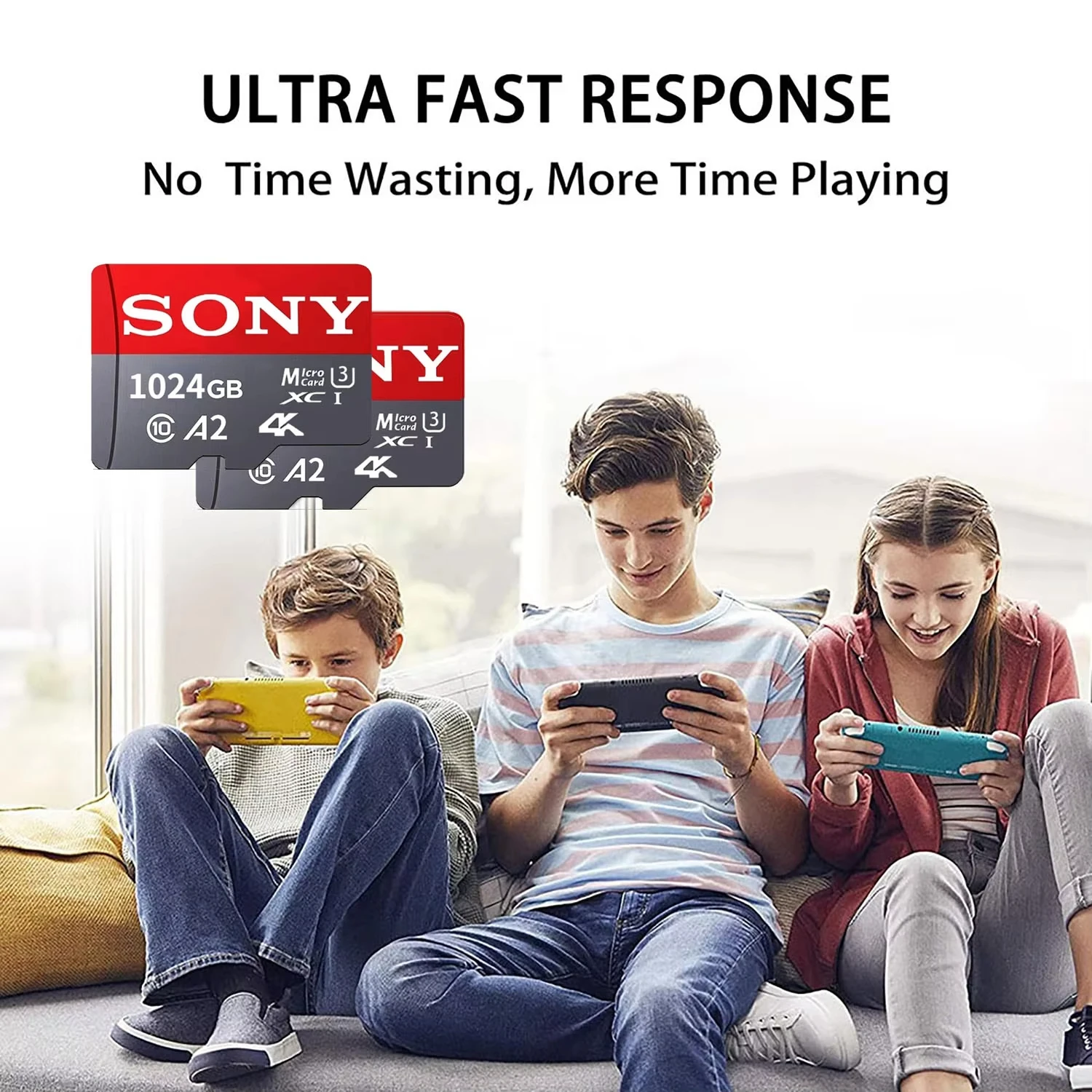 بطاقة ذاكرة سوني مايكرو Sd 512 جيجا بايت 256 جيجا بايت فلاش عالي السرعة مايكرو SD/TF بطاقة ذاكرة 1 تيرا بايت 128 جيجا بايت 64 جيجا بايت فئة 10 4 كيلو لهاتف الكمبيوتر #5