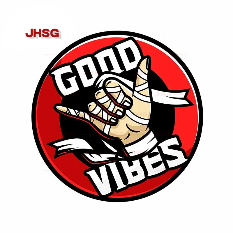 For Good Vibes JiuJitsu Cartoon Car Stickers Anime Graphics Stickers DIY Graffiti Stickers Customized Printing