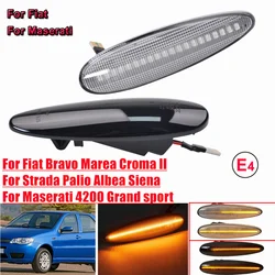 LED Dynamic Car Blinker Side Marker Turn Signal Lights Lamp For Fiat Palio Albea Croma II Bravo Marea Maserati 4200 Accessories