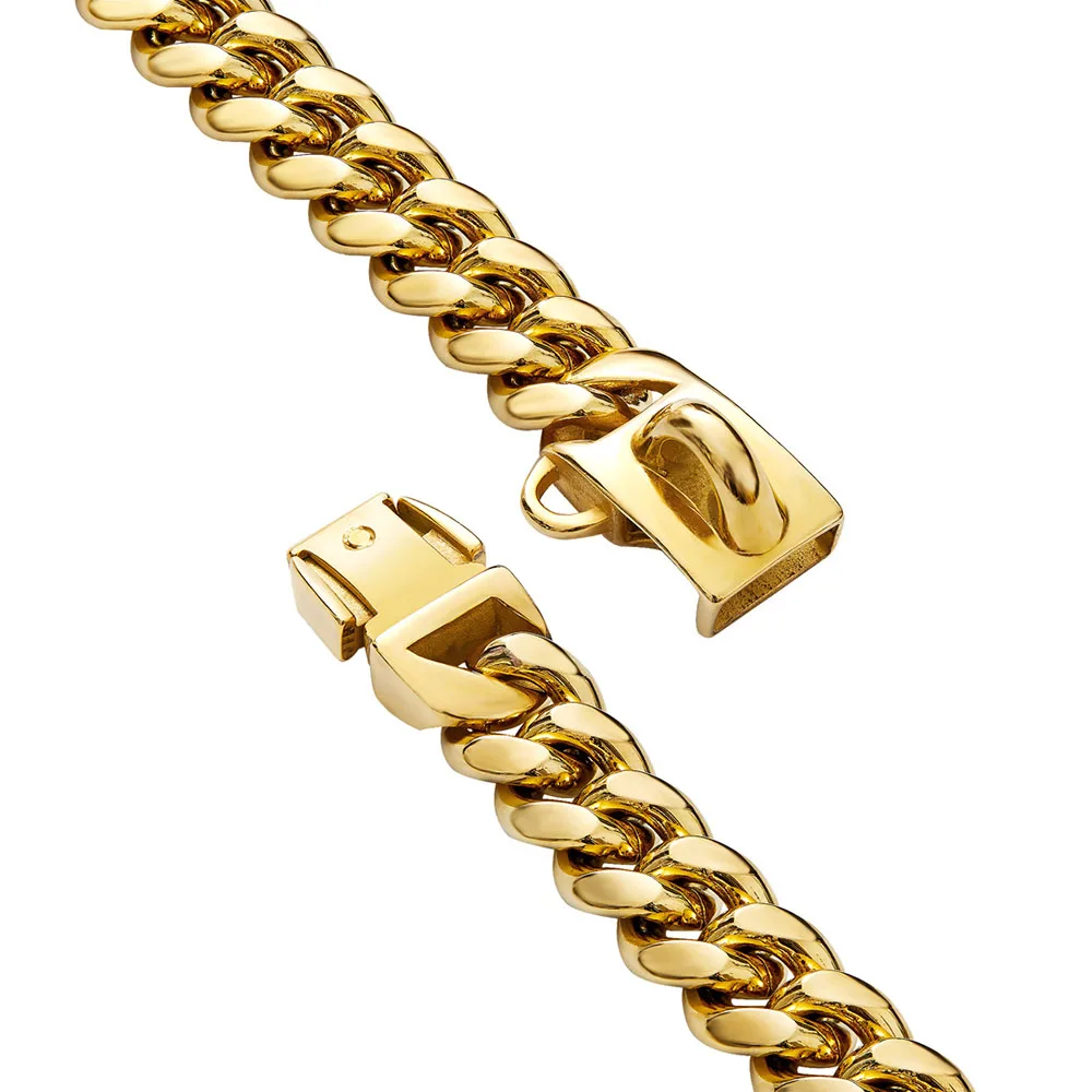 Gold Cuban Link Dog Collar 4