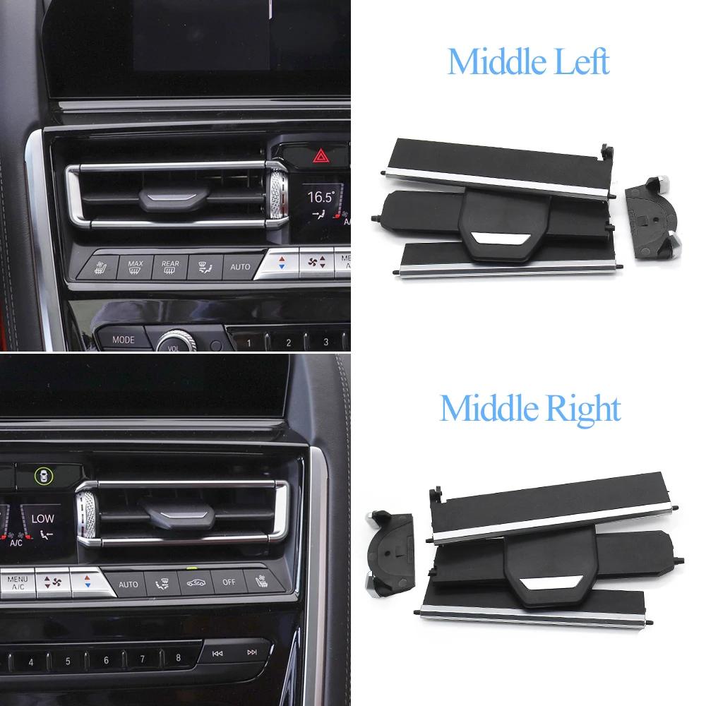 Car Front Center Air Conditioning Middle AC Vent Grille Outlet Panel Repair Kit For BMW 8 Series G14 G15 G16 F91 F92 2017-2022