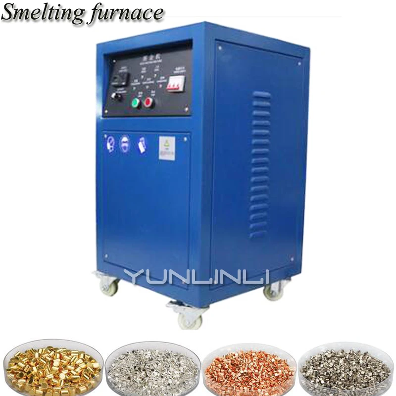 

4kg Induction Heating Gold Melting Furnace 380V Industrial High Frequency Smelting furnace with 1pc Crucible Clamp & Pipe BF-H4