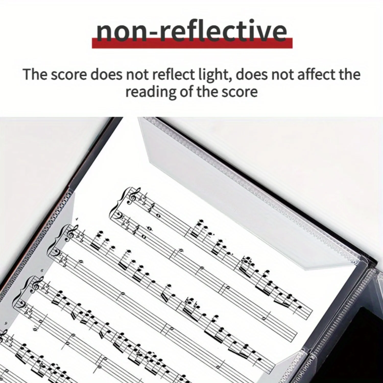 Premium Klavier-Notenklammer im A4-Format, Dreifach Faltbar, Sechs Seiten Kapazität, Langlebig und Leicht, Perfekt für Musiker – Detail 4