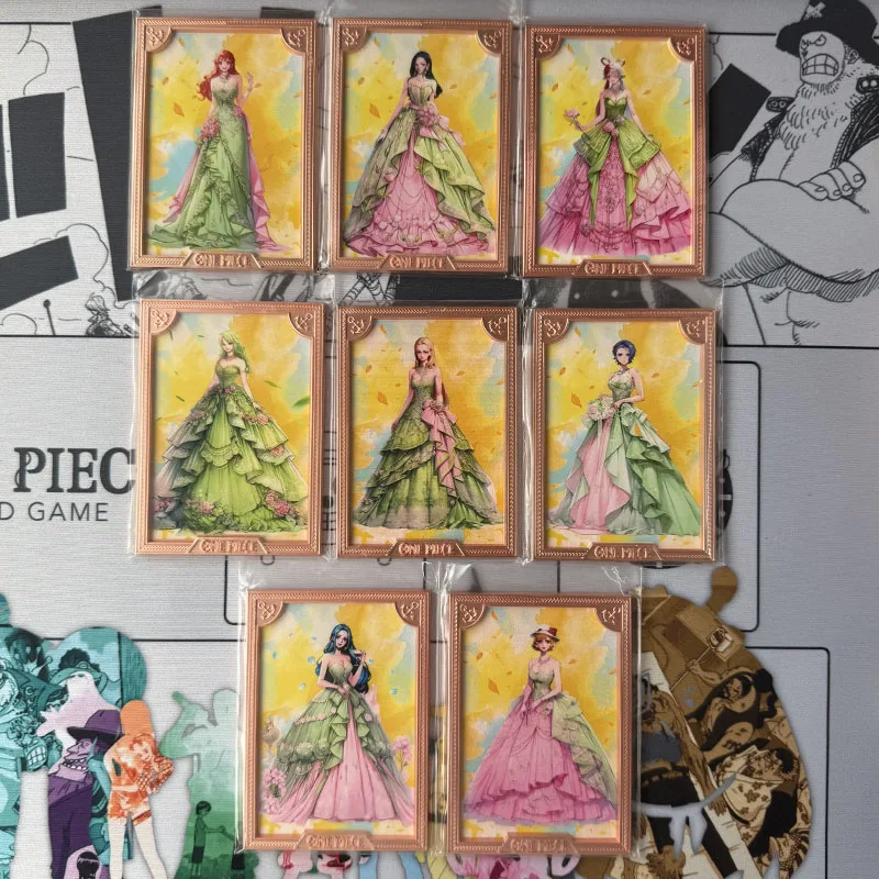 

Аниме One Piece Metal Cards Nami Boa Hancock Uta Nefertari D Vivi Kalifa Коллекционная карта Рождественский подарок на день рождения Детские игрушки