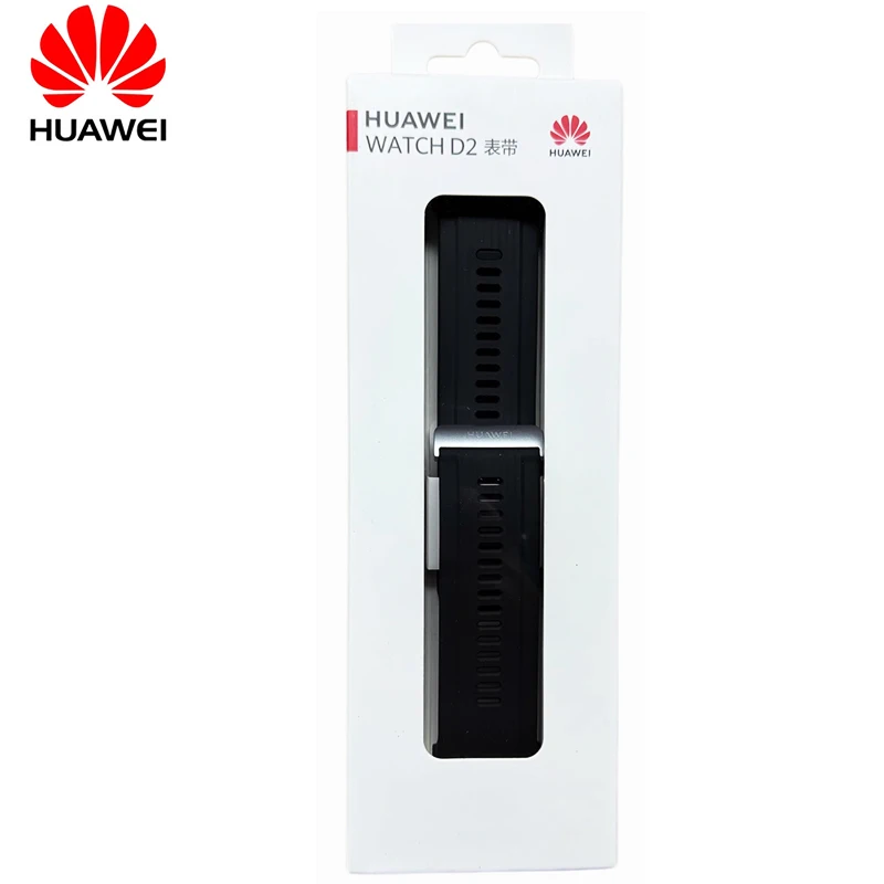 Correa negra de caucho fluorado Huawei para accesorio de correa de reloj HUAWEI WATCH D2