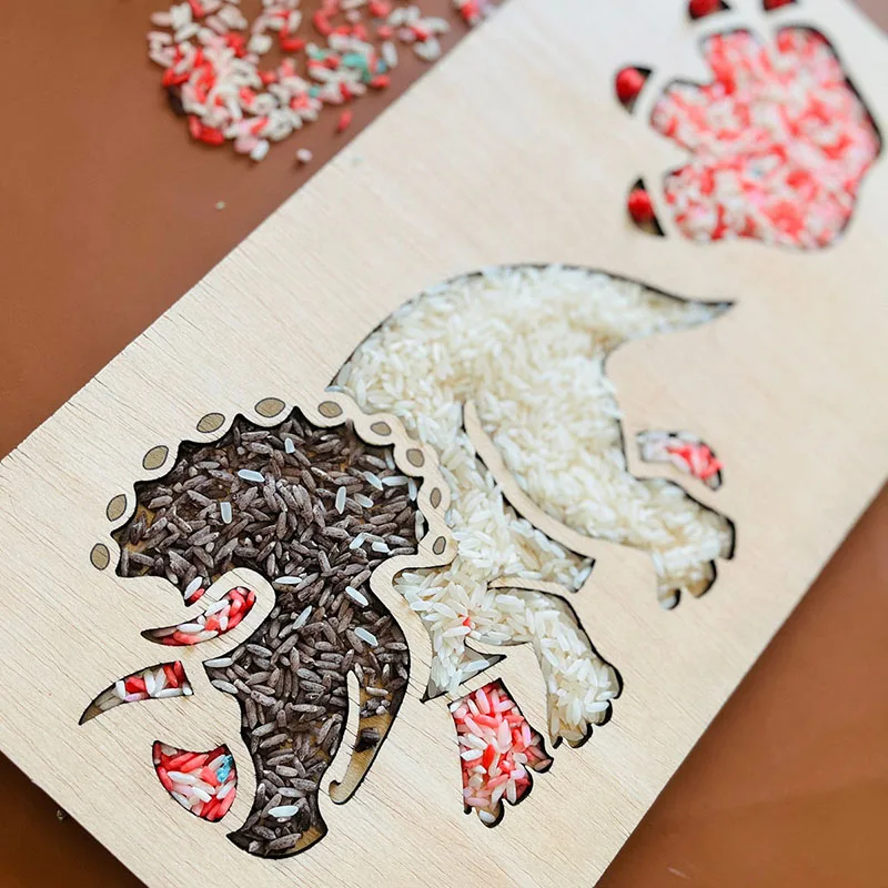 Montessori Kids Wooden Animal Sensory Tray Bee Butterfly Tools Cultivate Children Hands-on Ability Parent-child Toys Gift