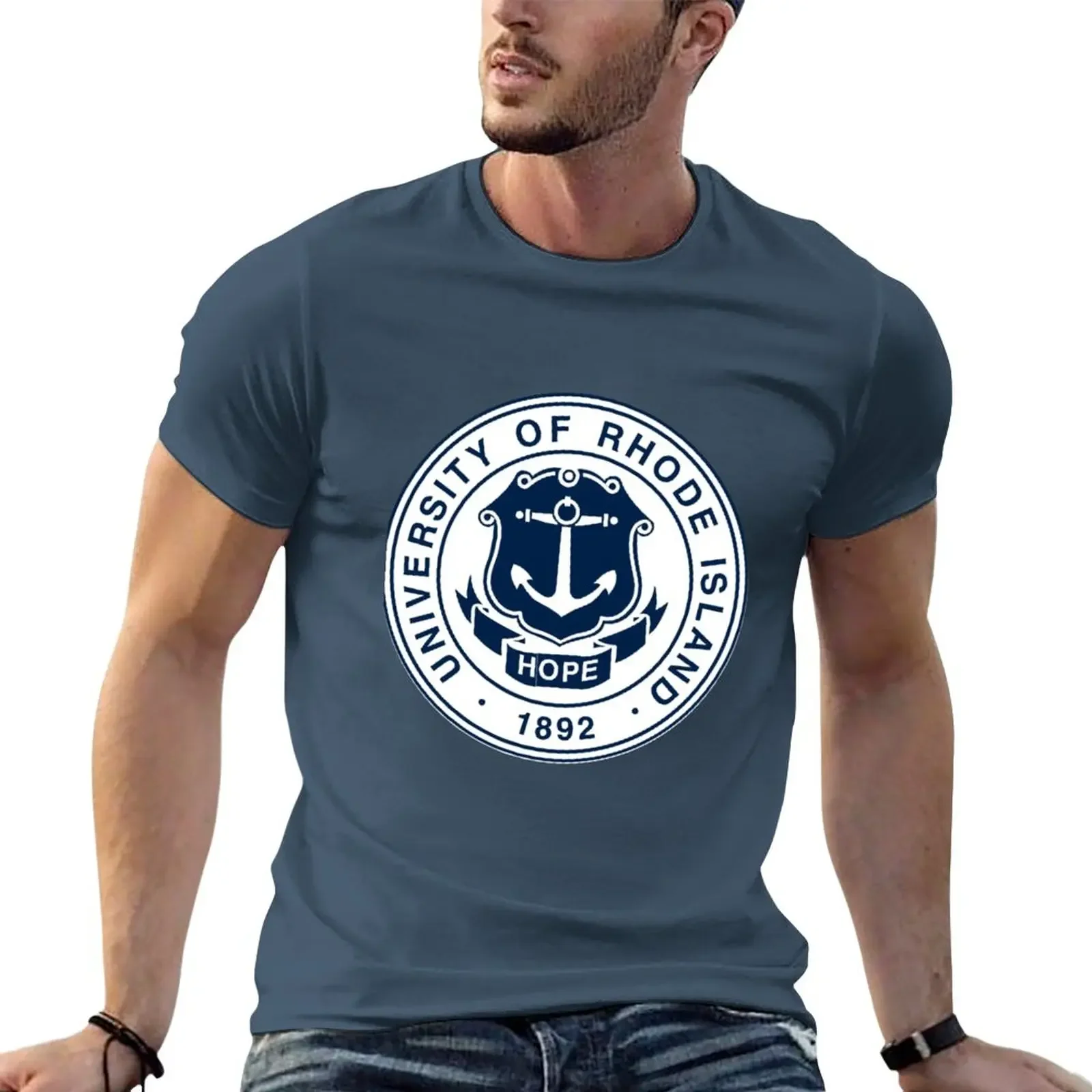 University of Rhode Island Merch T-Shirt hippie clothes summer top mens graphic t-shirts anime