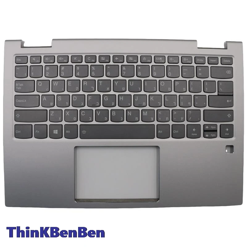 

HB Hebrew Israel Keyboard Platinum Upper Case Palmrest Shell Cover For Lenovo Ideapad Yoga 730 13 13IKB 13IWL Laptop 5CB0Q95897