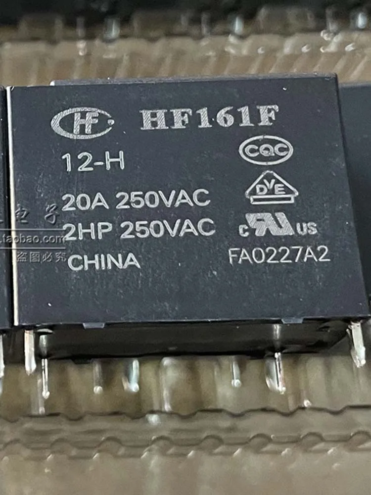 

5 PCS 12V Relay HF161F-12-H 12VDC 20A 4Pins