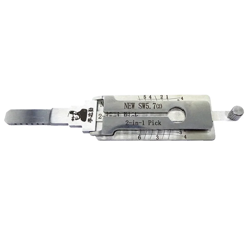 Original Lishi NEW SW5.7(2) 2 in 1 Lock Pick Decoder Ignition Car door open for Renault Samsung Models Vertical milling