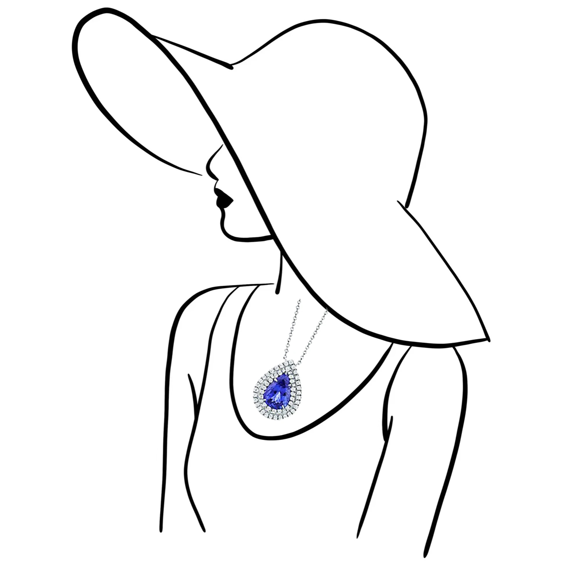 

Light luxury diamond studded water droplet pendant necklace in pure silver S925 temperament high-end necklace Soleste series