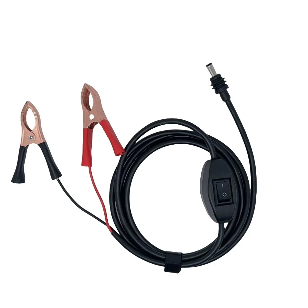 For Starlink Mini 12-48V Alligator Clip To DC Power Cable 300cm 16AWG Wire Built-in Switch For Starlink Mini Accessory
