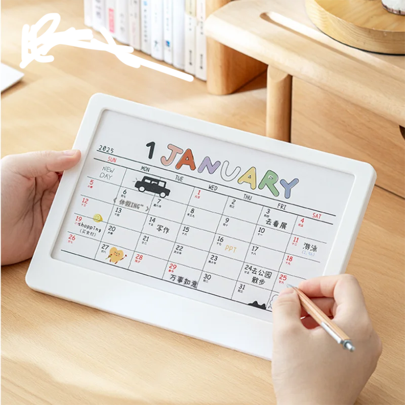 Desk Calendar Decoration, 2026 Cute Doodle Cute Plan Notebook, Student Desktop Calendar, Creative Decoration