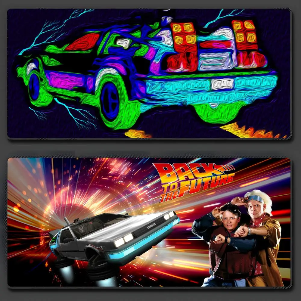 Back To The Future Mouse Pad Large Anti-Slip Rubber Gaming MousePad Durable Desk Pad Thick Seam Edge Suitable For Office And Gam