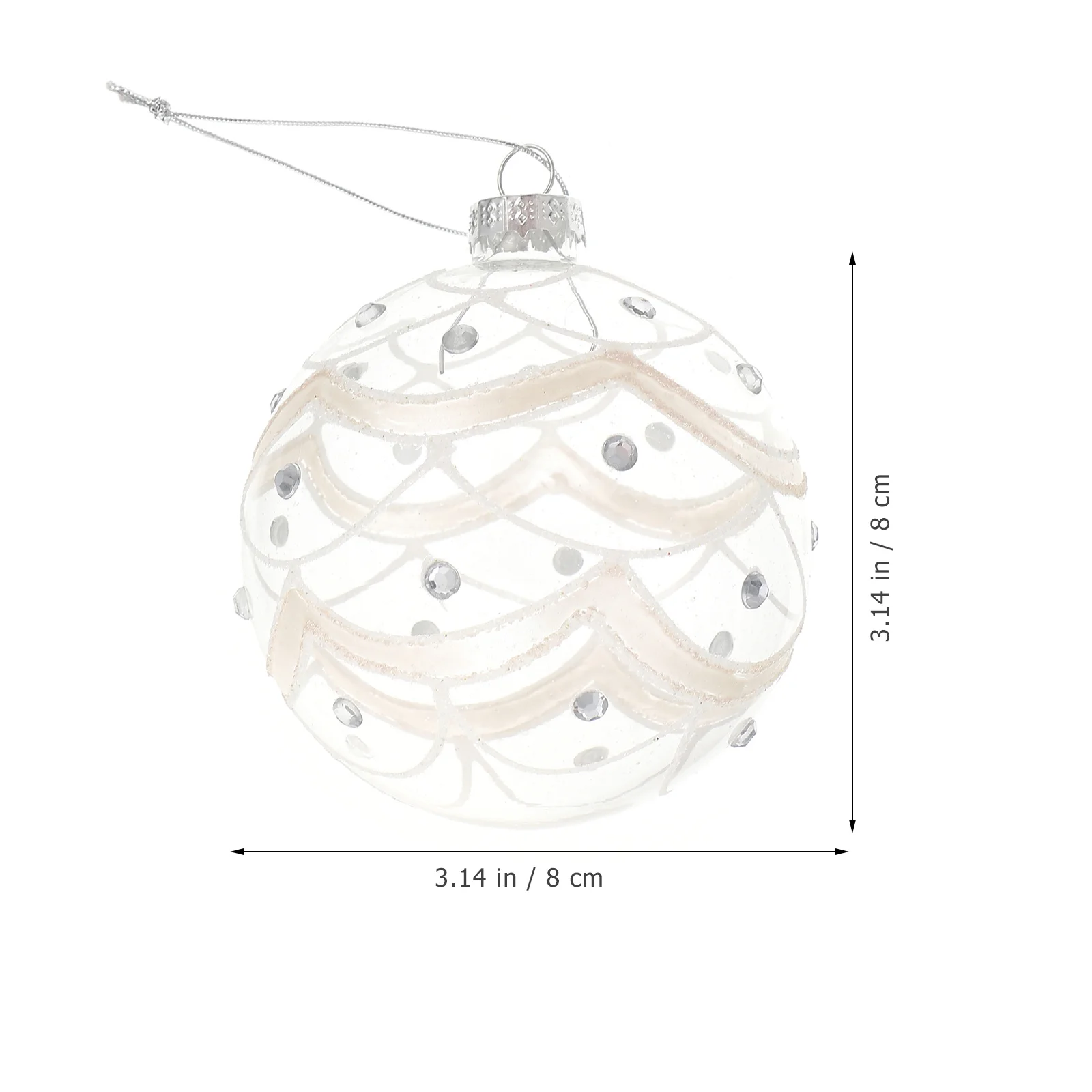 

1Pcs Christmas Balls Hanging Ornament Premium Material Chic Xmas Tree Pendant Exquisite Glass Balls Decoration Creative Holiday