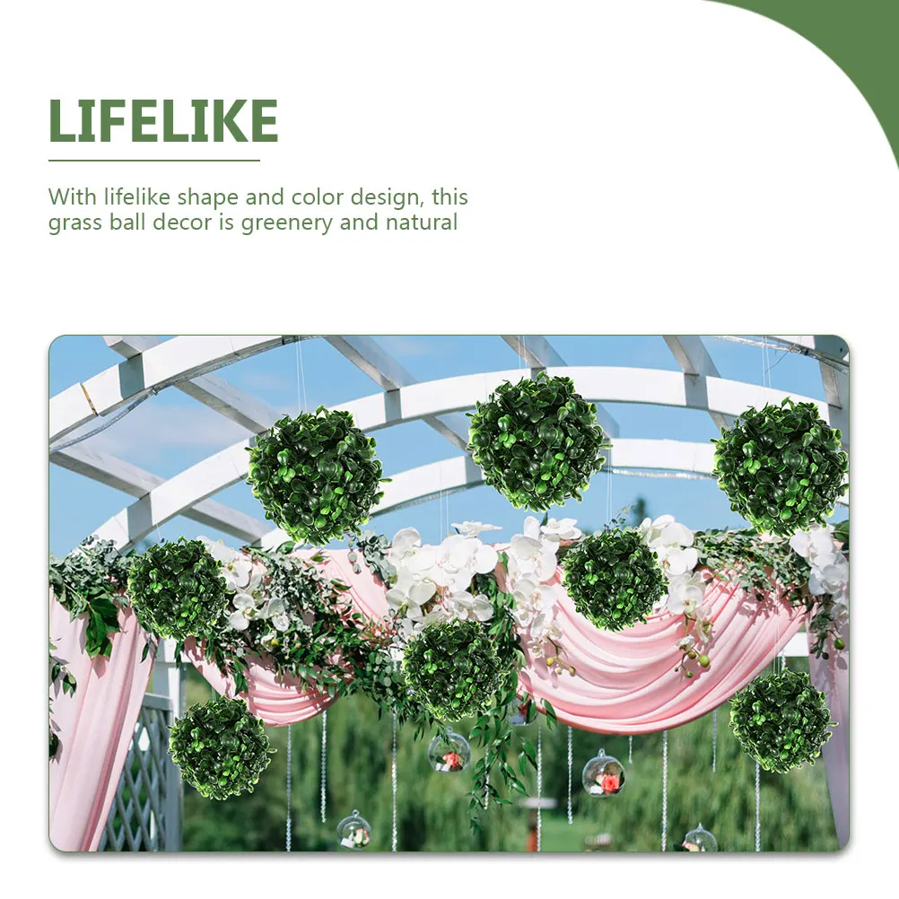 

5pcs Simulation Topiary Decorative Ceiling Ornaments Fake Plant Premium Artificial Grass Greenery For Home Wedding Party Decor