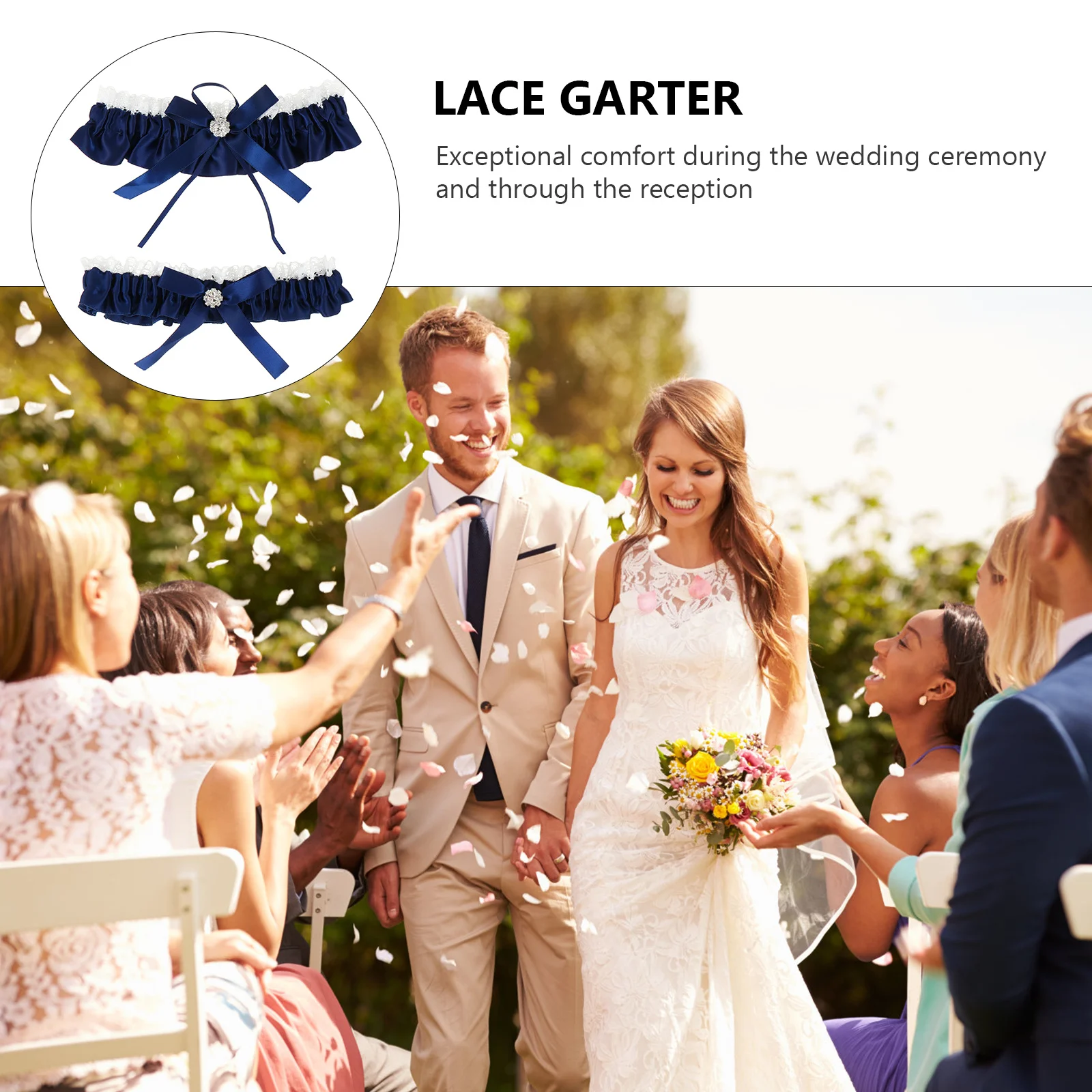 

1Pair Bowknot Lace Garter Soft Elastic Thigh Ring Wedding Accessory Bridal Leg Decoration Women Garter Bowknot Thigh Ring