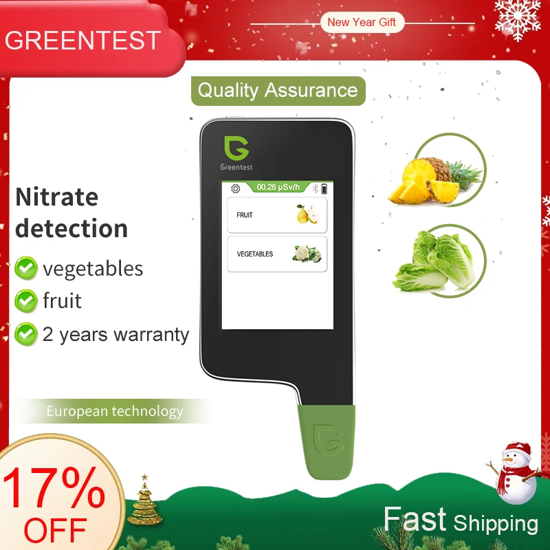 Greentest 1 Food Nitrate Tester,  Home Kitchen High Accuracy Nitrate Detection for Fruit and VegetableHealth Care Color Black