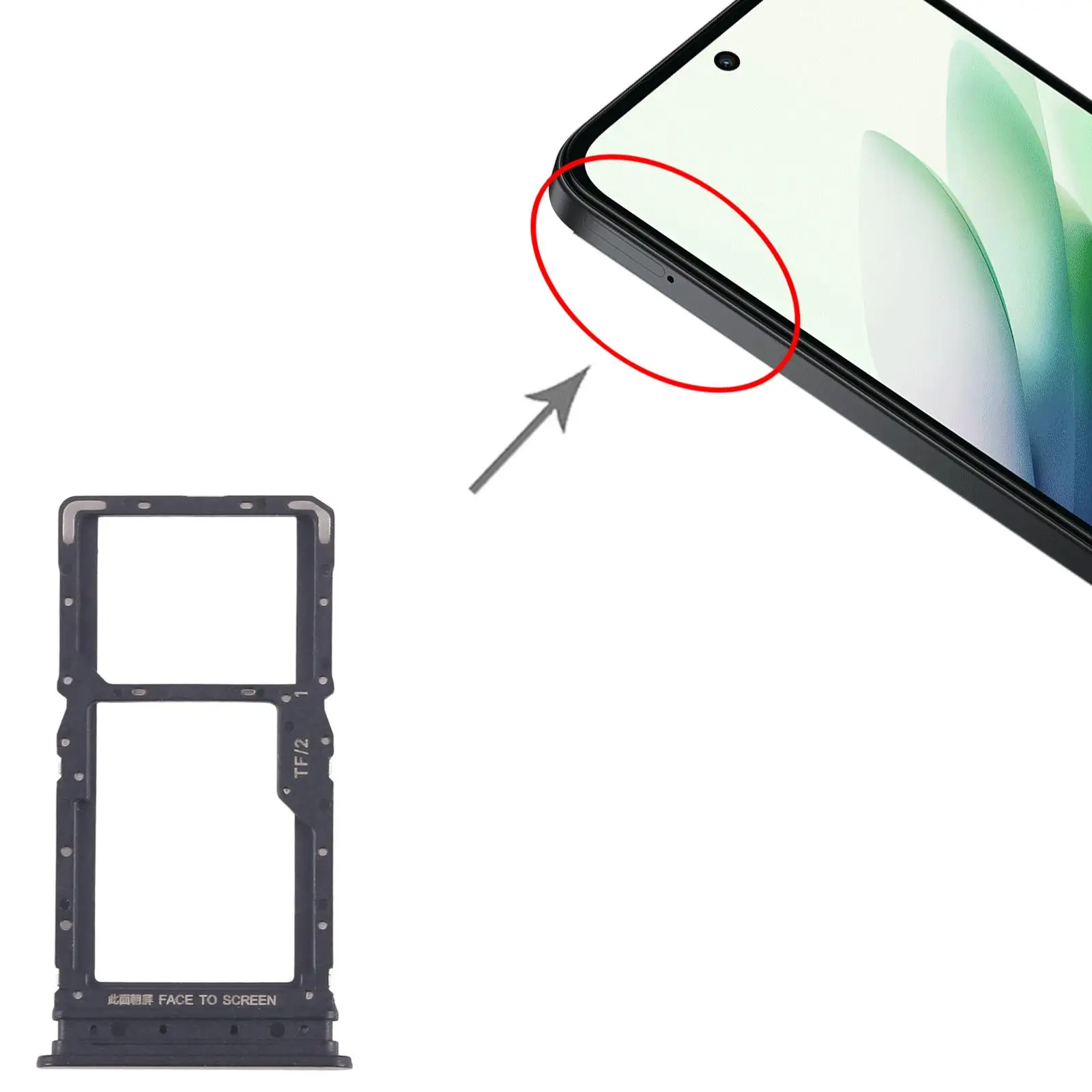 10pcs SIM Card Tray + SIM Card Tray / Micro SD Card Tray for Xiaomi Redmi 15 5G