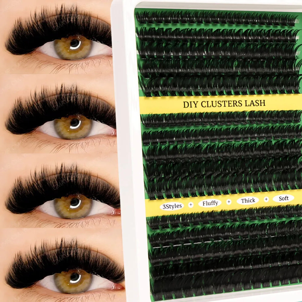 60D80D100D Thick False Eyelashes with Mixed Length, D Curl Cat-Eye Style for a Fluffy And Dramatic Look Suitable for Beginners