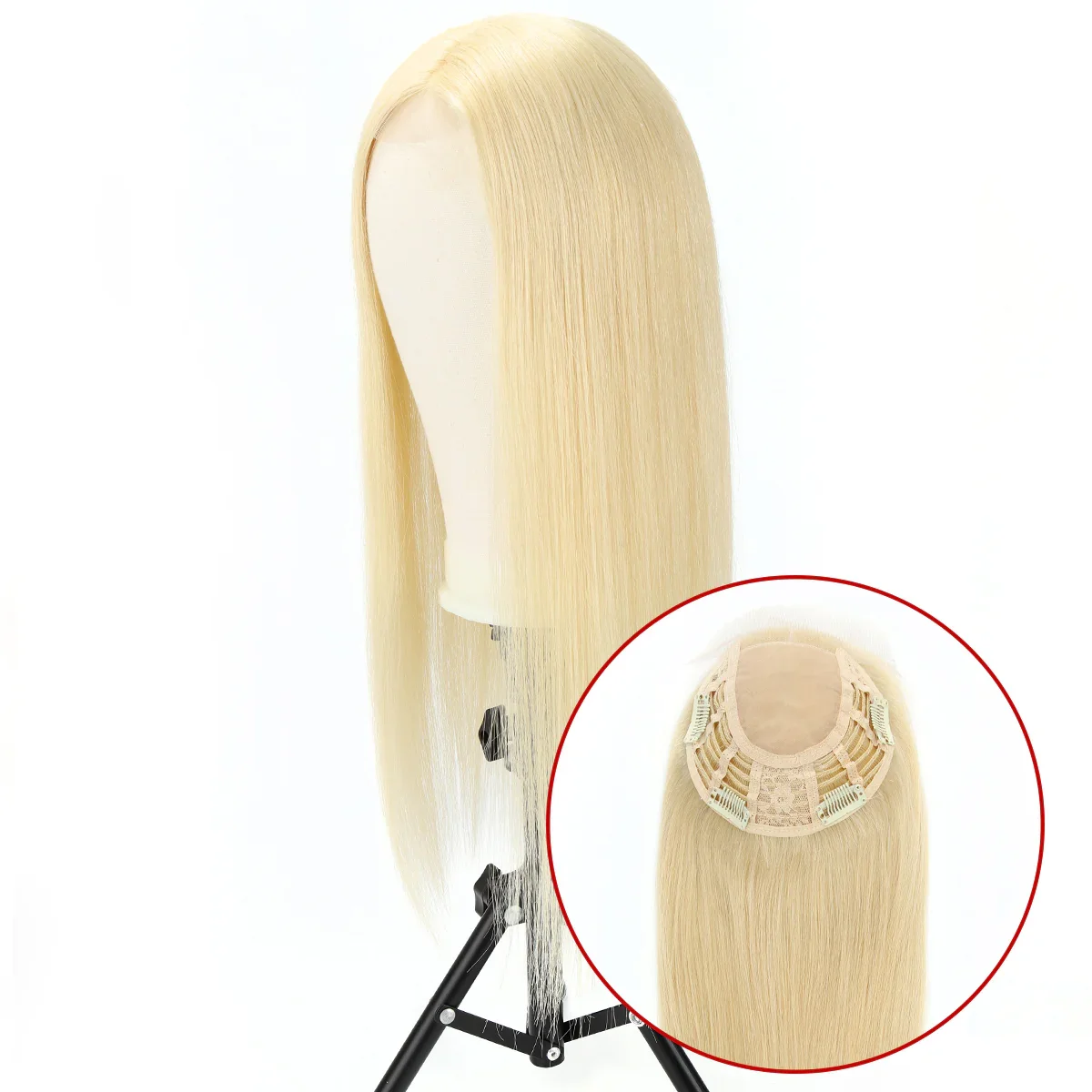

TUW21 Silk Top Hair Topper 100% Virgin Human Hair Natural Looking Hairpiece for Women with Thinning Hair Human Hair Toppers