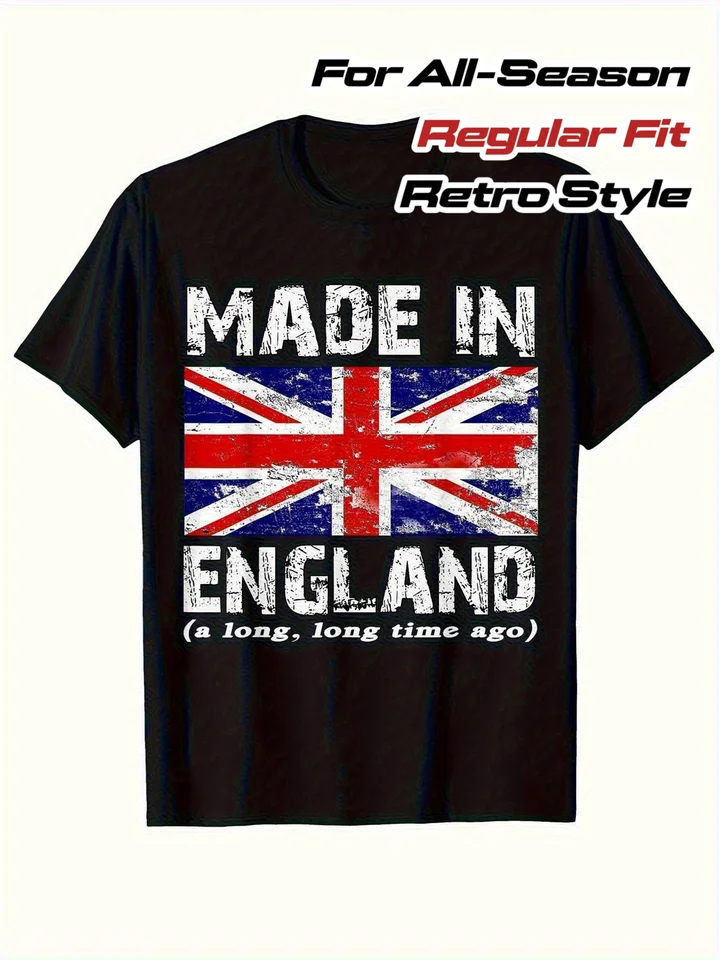 Mens Retro Union Jack Graphic T-Shirt