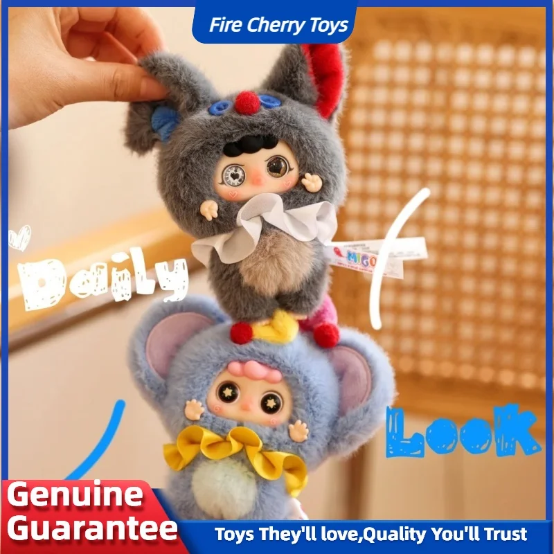

Оригинальная слепая коробка серии Migo Little Troublemaker Kawaii, виниловая плюшевая подвеска для лица, кукла, загадочная коробка, игрушки, сумка Migo, кулон, подарок