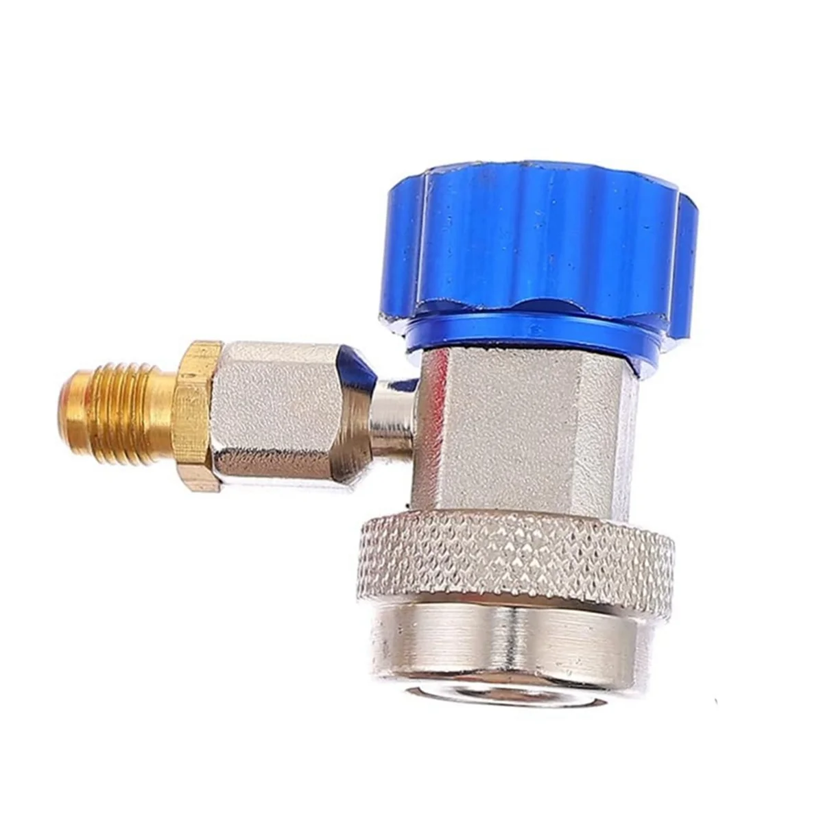طقم شحن مبردات ABNJ Automotive R134a مع صمام صنبور الخزان، قارنة توصيل سريعة وأداة إزالة قلب الصمام