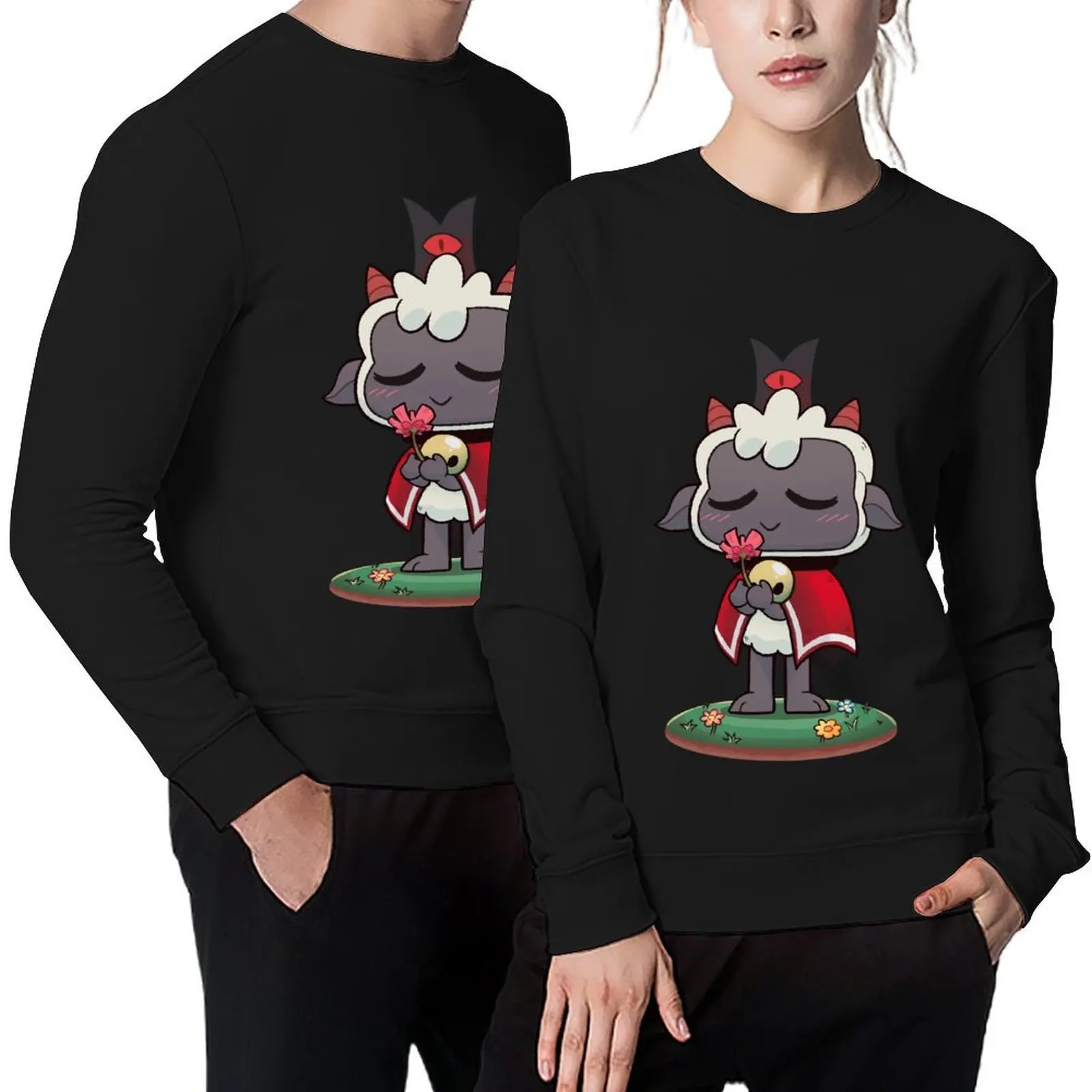 

Cult of the Lamb - A Sensitive Cult Leader - Pullover anime clothing men clothes korean clothes men clothing new sweatshirts