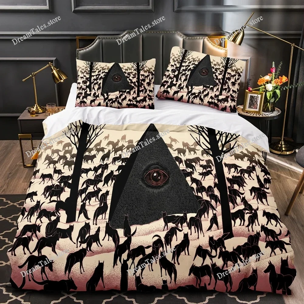 Black Fairy Sleep Story Bedding Set Single Twin Full Queen King Size Bed Set Aldult Kid Bedroom Duvetcover Sets Bed Sheet 202536