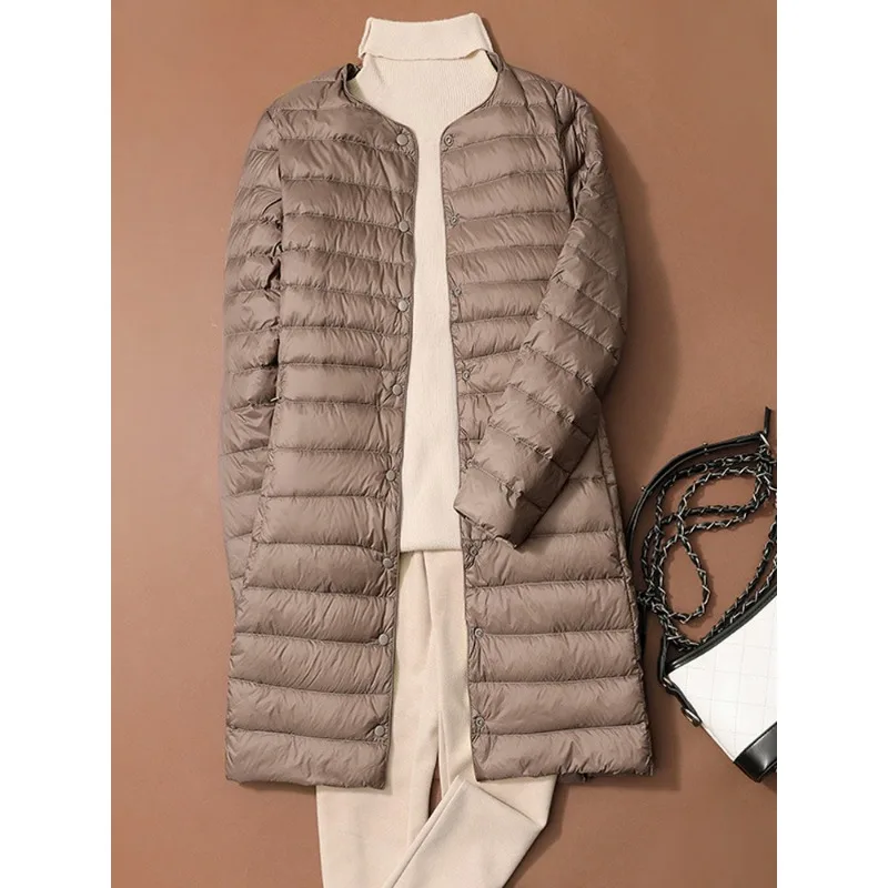 Frauen Solide Puffer Neue Herbst Winter Oansatz Weibliche Dünne Ente Unten Jacken Tragbare Frauen Winddicht Puffer Parkas
