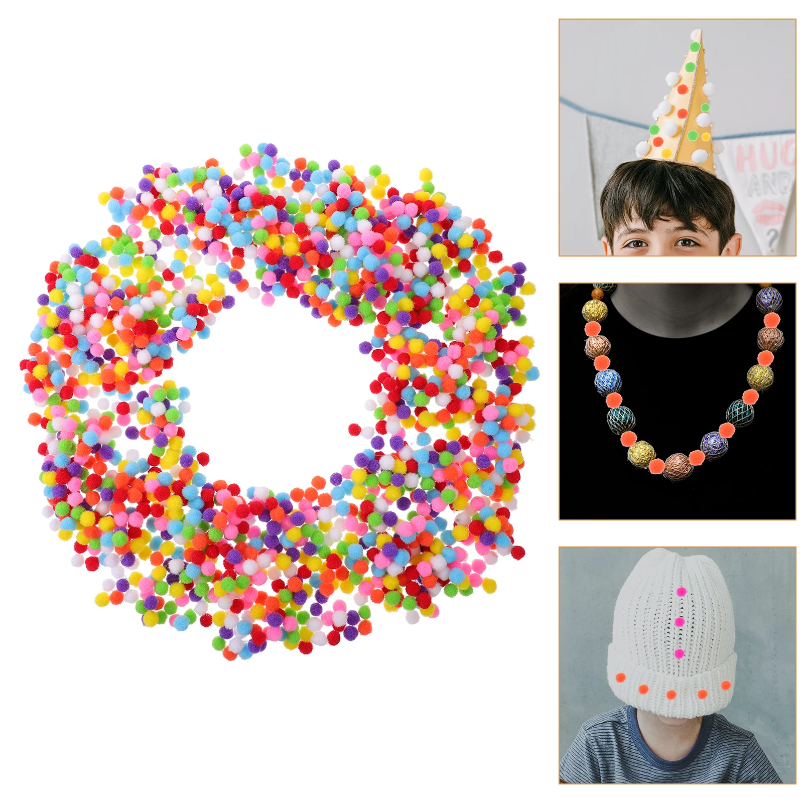

Pompoms Craft Colorful Wool Balls Decoration Decorative for Crafts Polypropylene
