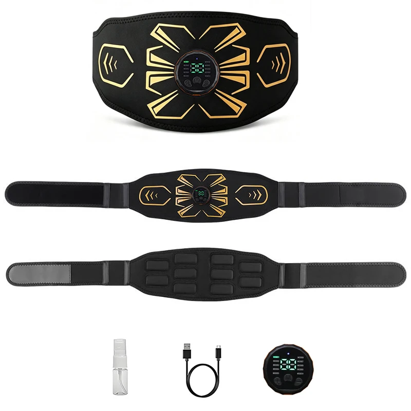 Smart Abdominal Toning Belt Muscle Toner Abs Trainer Body Massager Home Gym Training Fitness Equipment USB Recharge