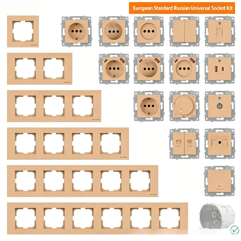 10PC New M80 European-style German standard wall switch and socket with integrated modular socket DIY combination panel