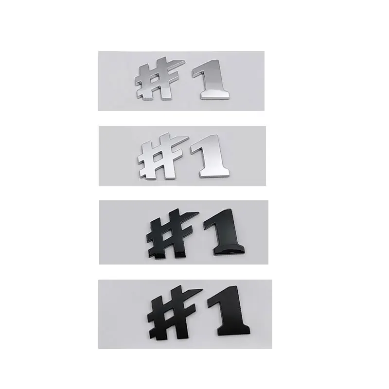 

Car Stickers for Mercedes-Benz Smart Logo Elf #1 Letter Sign Rear Trunk Digital Emblem Refit Number #1 Labeling Accessories