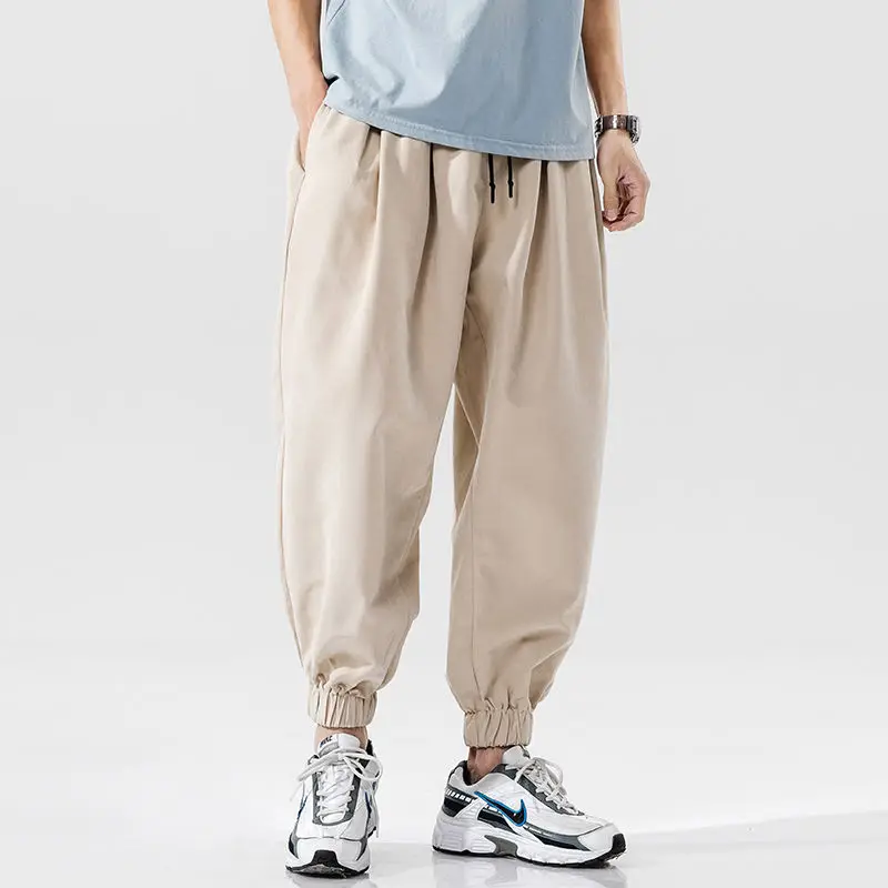 Summer Casual Open Crotch Erotic Pants Basketball Running Sweatpants Outdoor Sex Overalls Men's Retro plus Size Loose Trousers