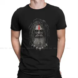 Aghori Men's T Shirt Shiva Hindu God India Lingam Funny Tees Short Sleeve Crewneck T-Shirt 100% Cotton Printed Tops