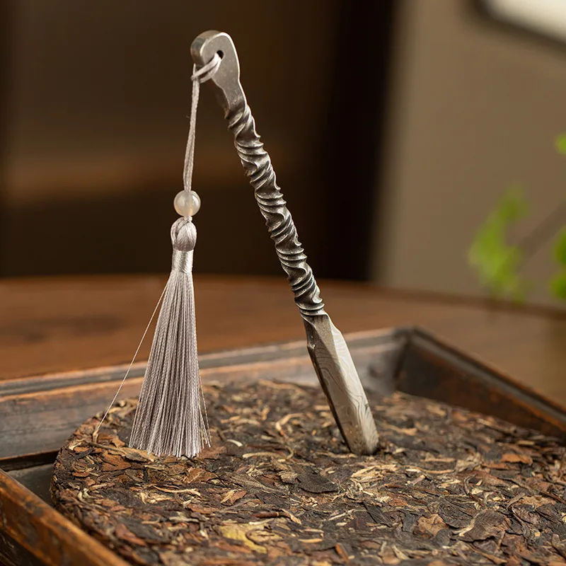 Chinesisches Pu'er-Tee-Messer, Retro-Diamant-Tee-Nadel-Schneider, Werkzeuge zum Aufschneiden von Tee-Bricks, Werkzeug zum Aufspalten von Tee-Bricks, Tee-Konus-Werkzeug, Zubehör für die Teezeremonie
