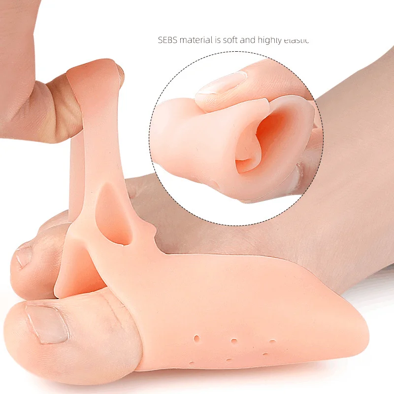 1/80Pairs Silicone Alignment Foot Pain Relief Hallux Valgus Splint Gel Toe Spacer Separators Pads Bunion Straightener Orthosis