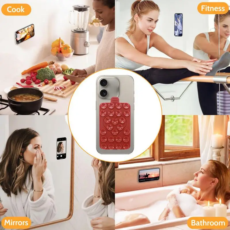 両面電話用粘着グリップ,シリコンケース,調節可能,粘着アクセサリー,頑丈