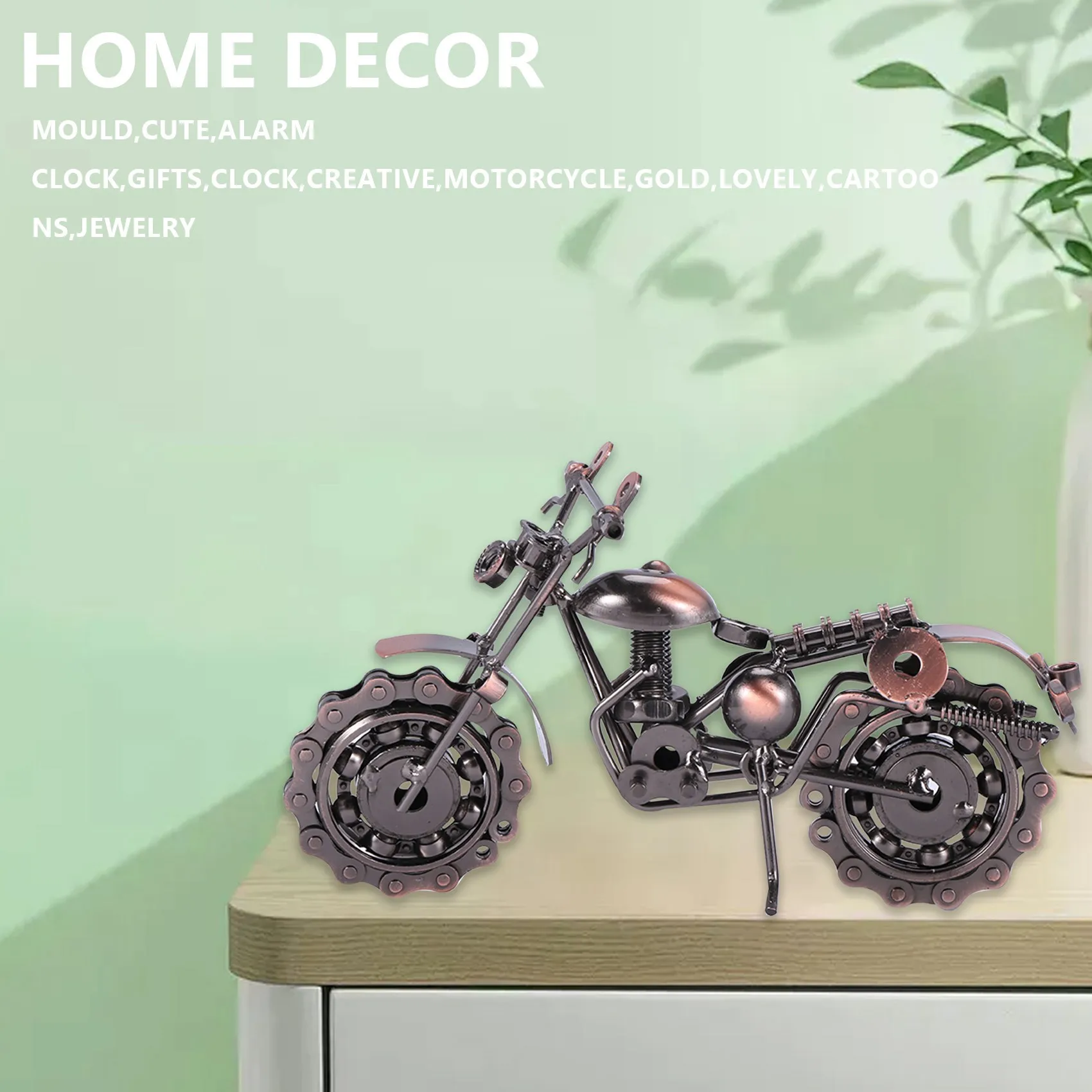 งานฝีมือโลหะสไตล์วินเทจโมเดลมอเตอร์ไซค์ของขวัญประดับการตกแต่งบ้าน