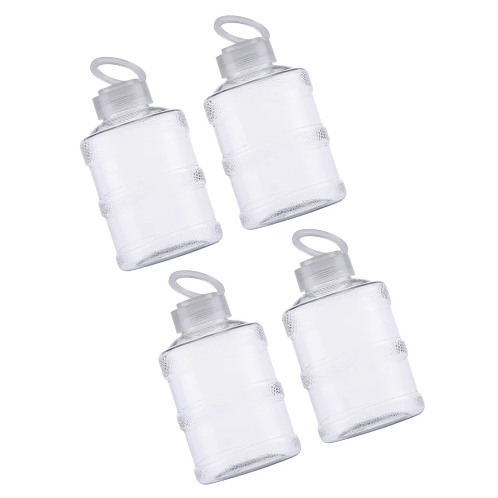 

4Pcs Portable Juice Bottles Empty Clear Milk Tea Bottles Large Capacity Sealing Container for Camping Travel Beverage Storage