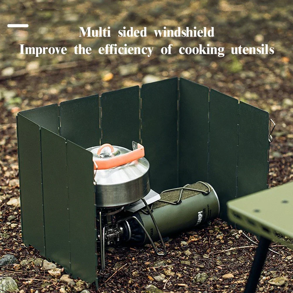 Outdoor Foldable Portable Cassette Stove with Wind Deflector & Gas Windshield (HeaterShield Enclosure)