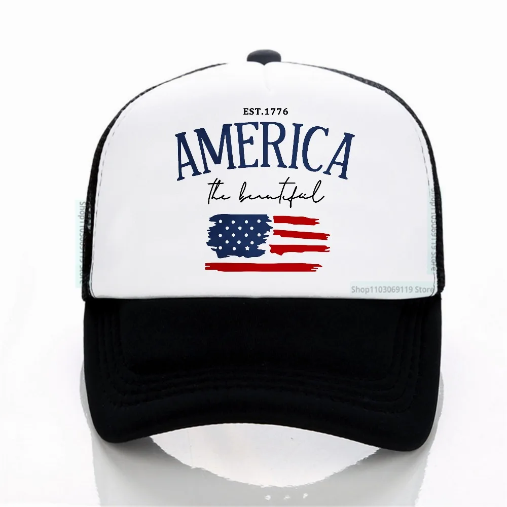 

AMERICA flag Print Baseball Cap Men Adjustable Gym Hat outdoor casual sports breathable cap men women travel sunBaseball Caps