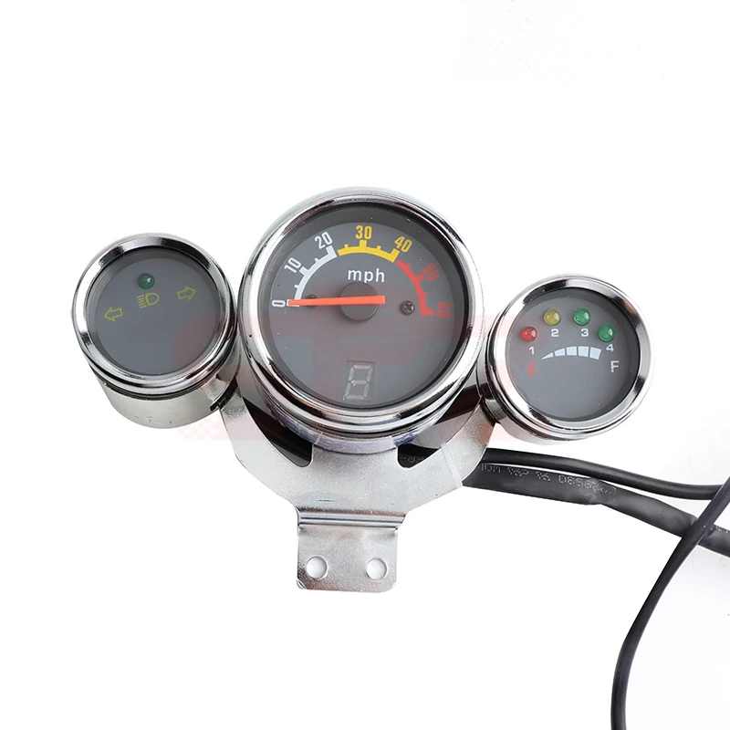 Full metal shell motorcycle retro modification universal dual mileage meter speed code