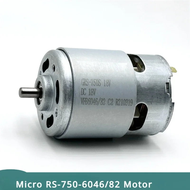 Micro 43MM RS-750S-6046/82 750 Motor DC 12V-18V 16000RPM High Speed Front Ball Bearing with Cooling Fan for Impact Wrench