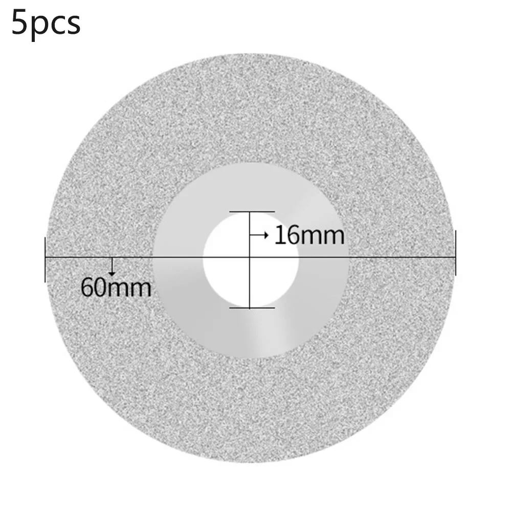 Hoja de sierra de diamante de 60mm, Mini muela, disco de corte circular ultrafino para azulejos de vidrio, corte de mármol, 5 uds.